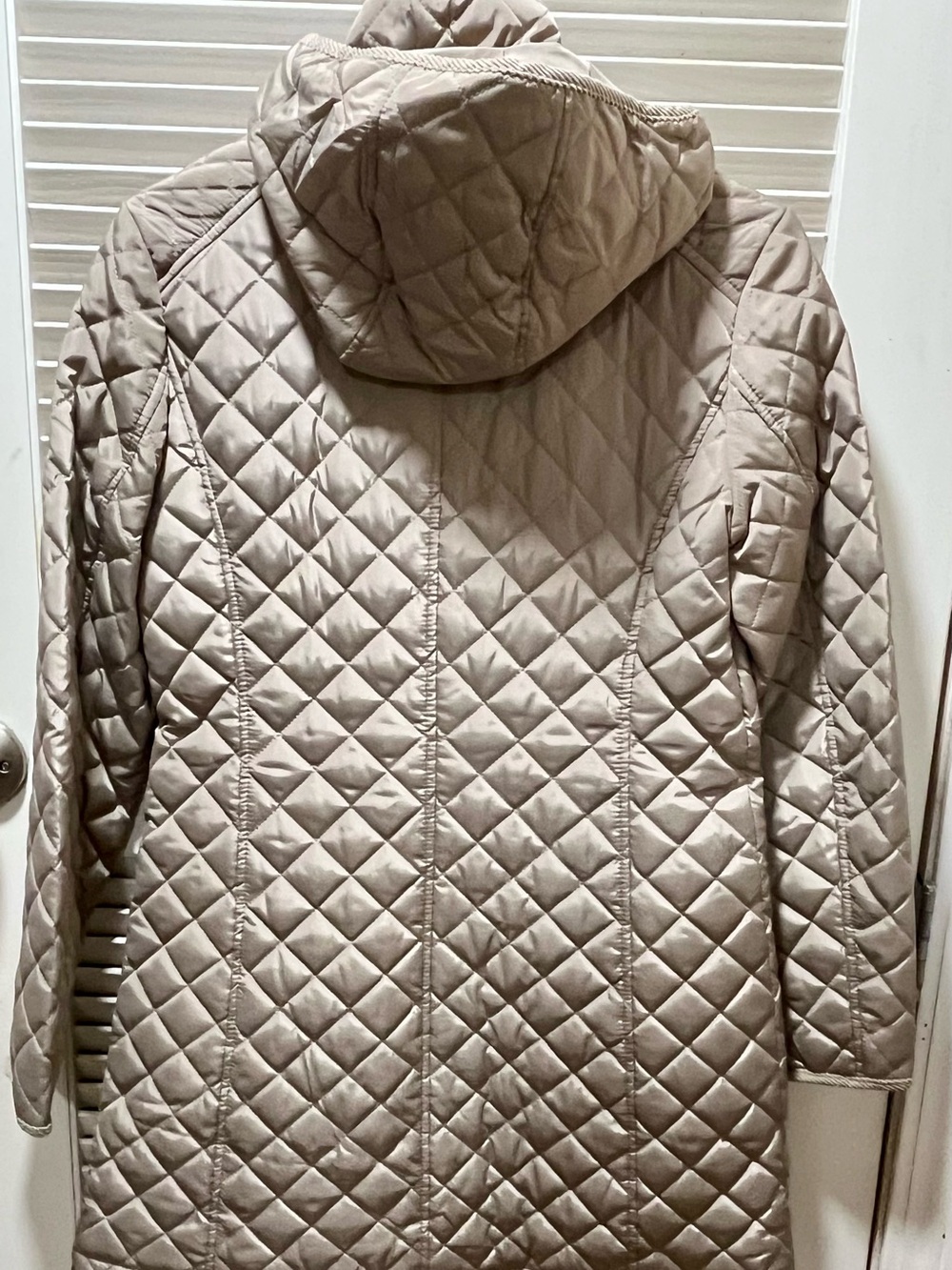 NWT Polo Ralph Lauren Womens Jacket Coat Beige S Quilted Faux Fur Lined - Picture 14 of 16